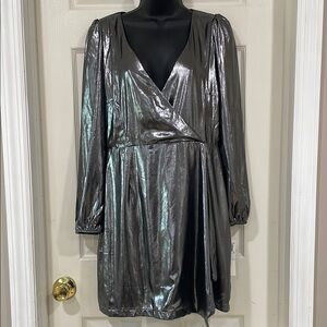 NWT French Connection Metallic Silver Dress